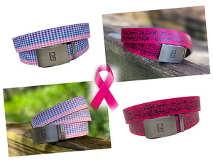 Buca Belts 20% Of All Proceeds of The Gingham and Pink Chaos Will Be Donated to The National Breast Cancer Foundation!